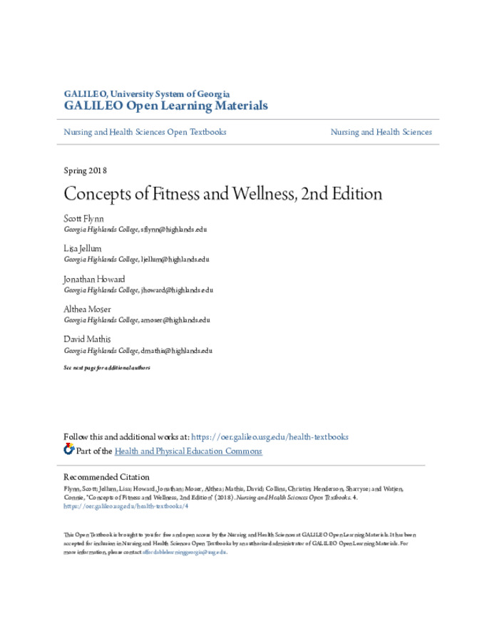 Concepts of Fitness and Wellness, 2nd Ed. Thumbnail