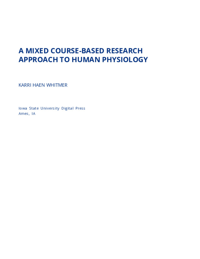 A Mixed Course-Based Research Approach to Human Physiology 缩略图