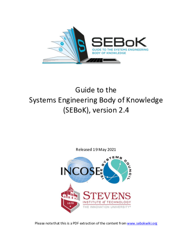 Guide to the Systems Engineering Body of Knowledge (SEBoK),version 2.4 Miniaturansicht
